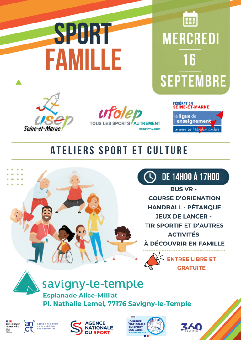 Sport Famille à Savigny le temple – Mercredi 16 septembre 2026